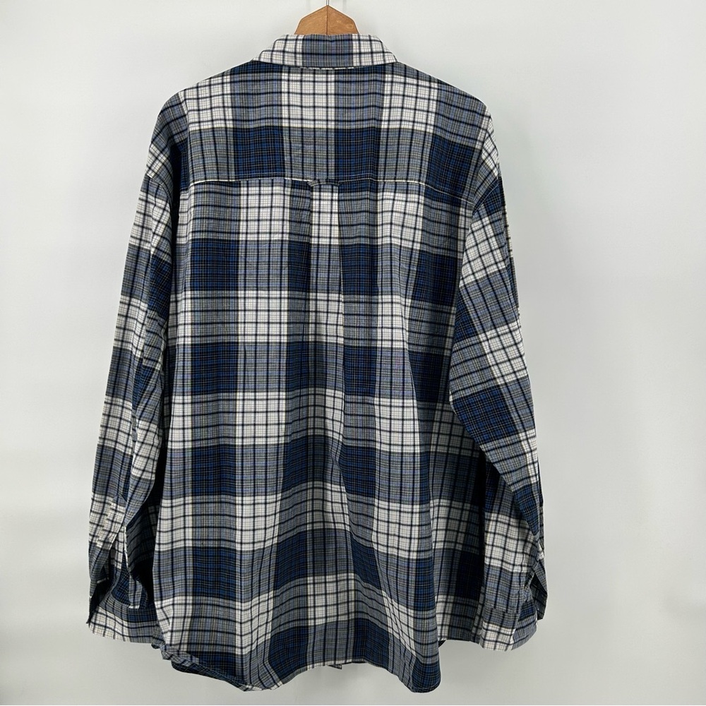 Chaps Ralph Lauren Shirt Mens 2XL Blue Plaid Button Up‎ Workwear Heritage - Picture 5 of 8